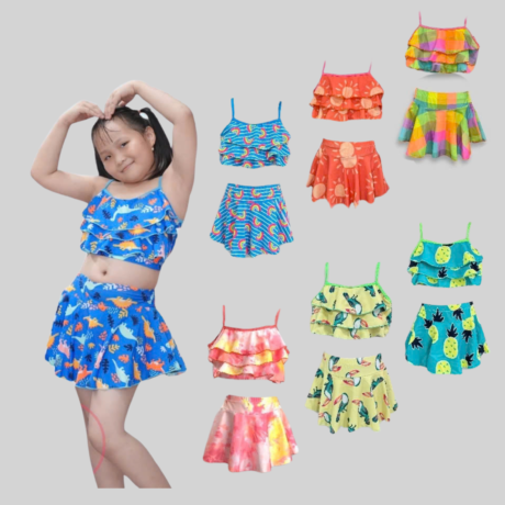 Váy Bơi Bèo 2 Dây Cho Bé Giái - MS70